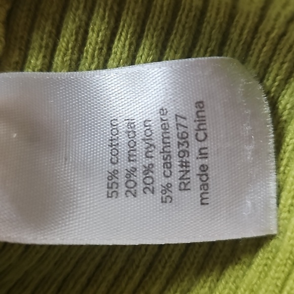 JCP Bright Green Cardigan Size Large - Picture 4 of 4